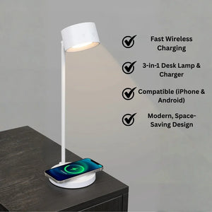 LED table lamp in warm white lighting mode