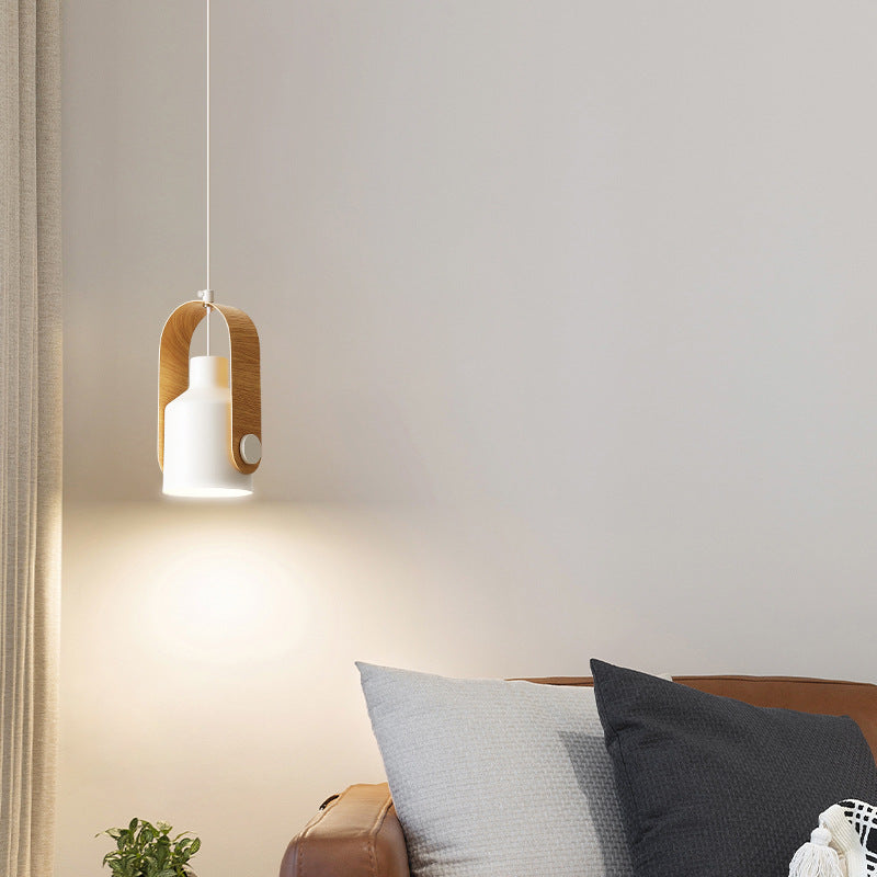 Minimalist wood grain lamp