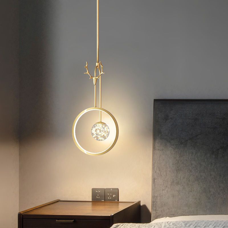 Antler Chandelier Creative Starry Sky Bedroom Pendant Light