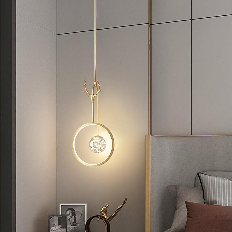 Antler Chandelier Creative Starry Sky Bedroom Pendant Light