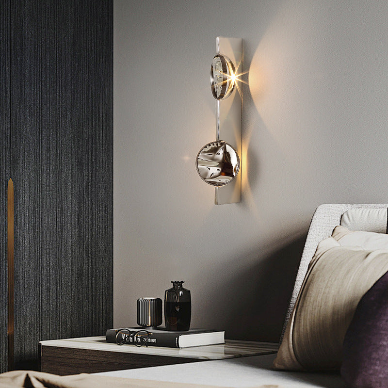 Minimalist Stainless Steel Projection Wall Lamp