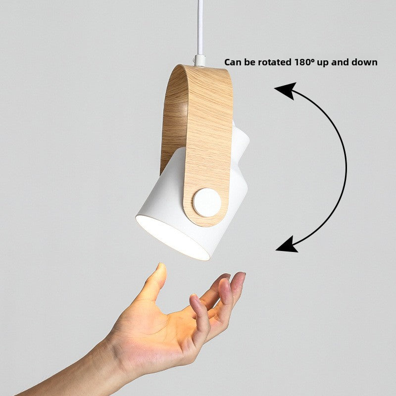 Minimalist wood grain lamp