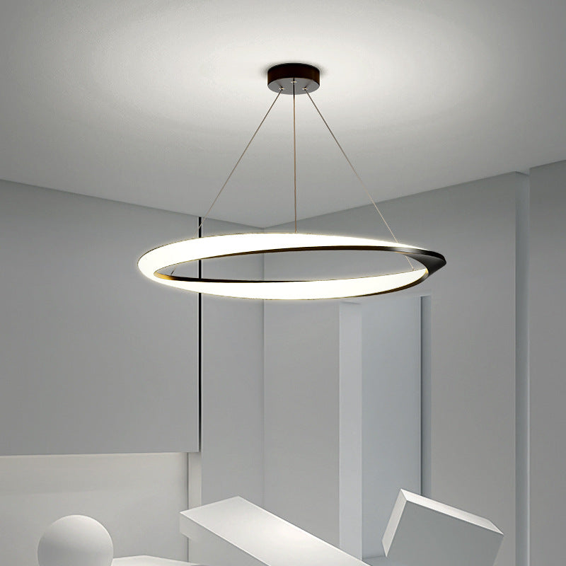 Modern Circular LED Chandelier with Geometric Design
